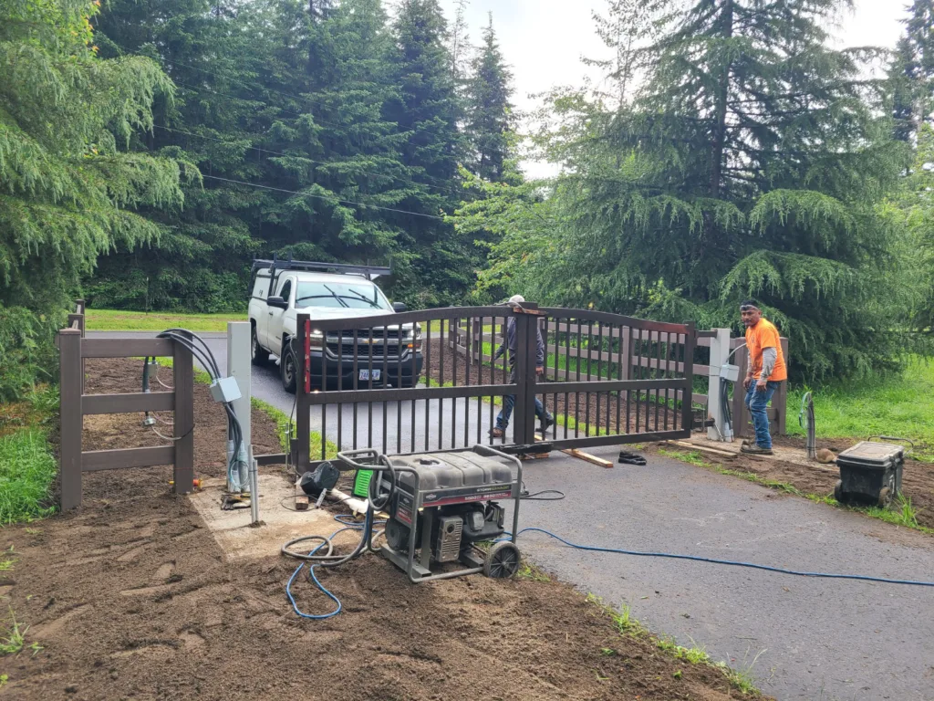 Gate opener with remote control for easy access